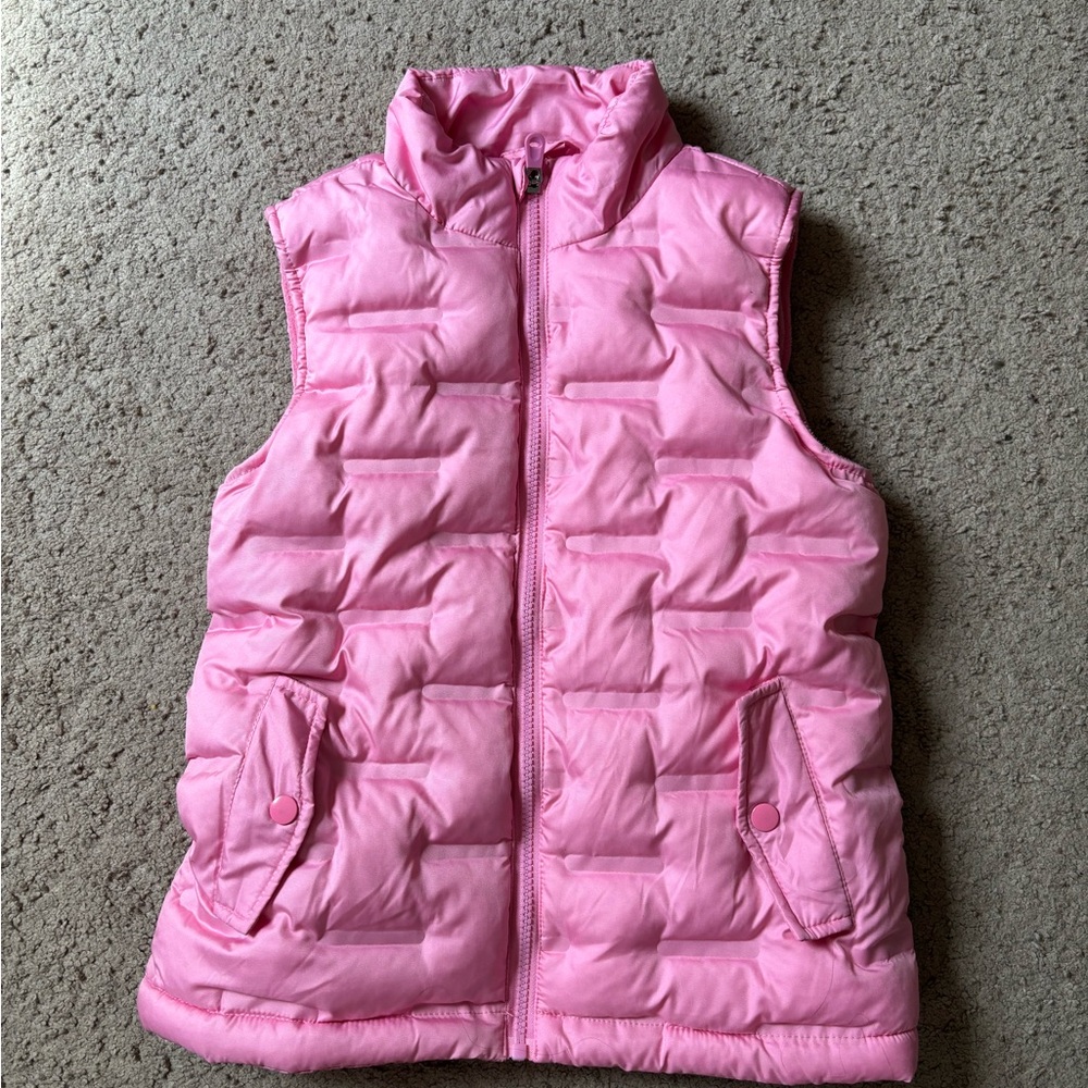 Chic Pink Kids Puffer Vest 12/14